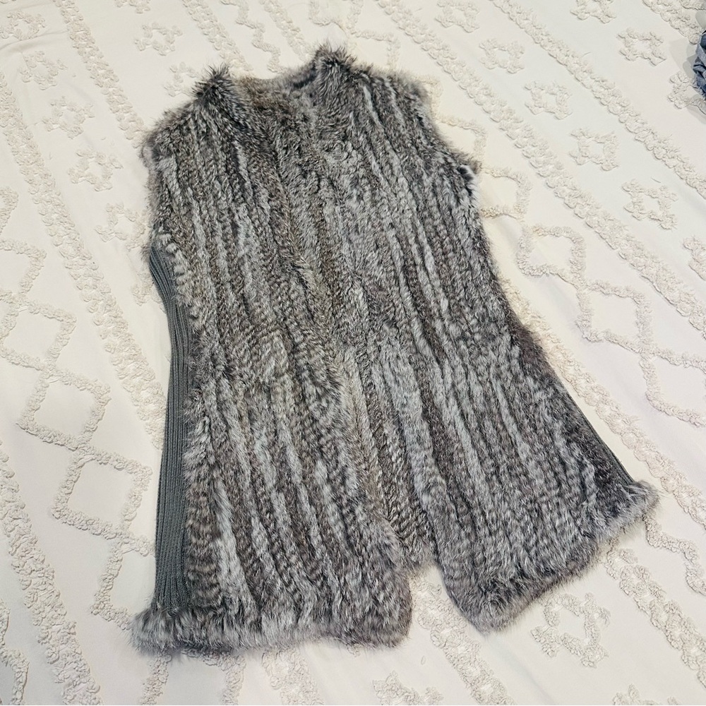 100% Real Rabbit Fur Sweater Vest